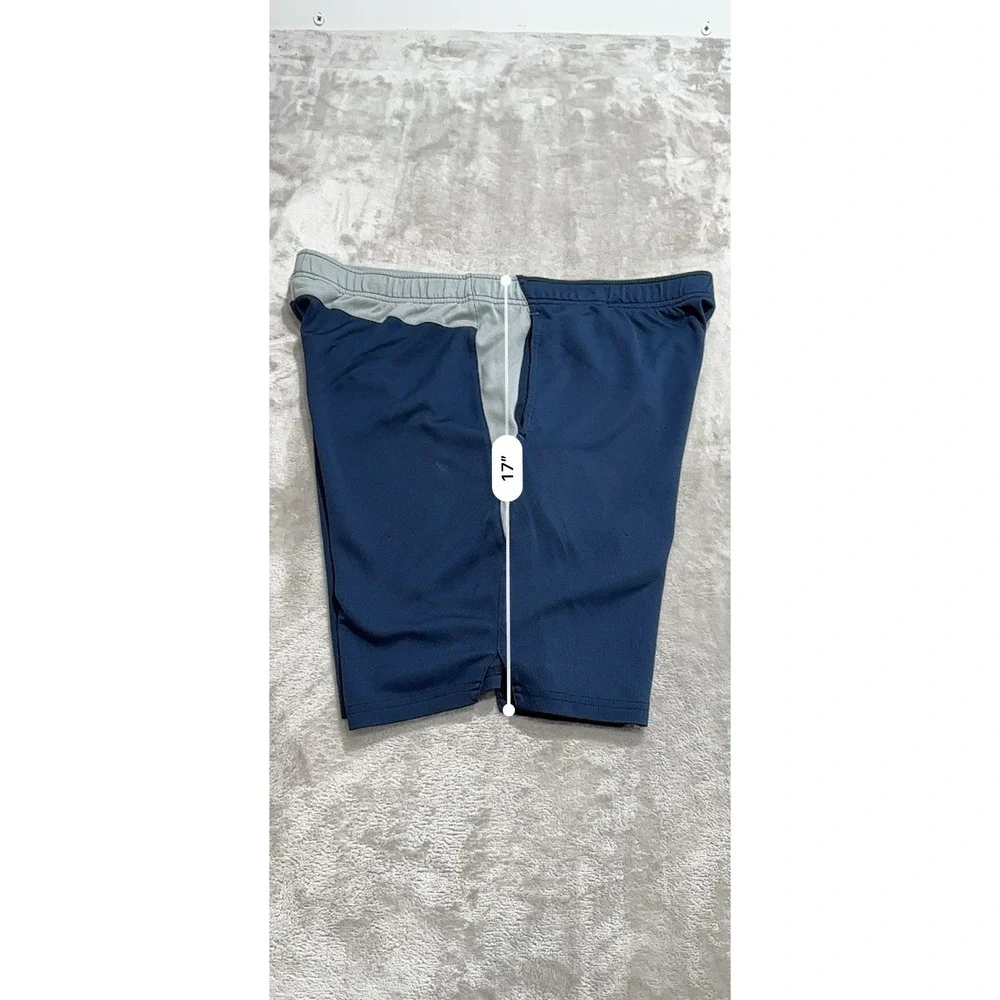ALO Shorts Mens Size Medium Blue Gray Elastic Waist Missing Drawstring Pockets
